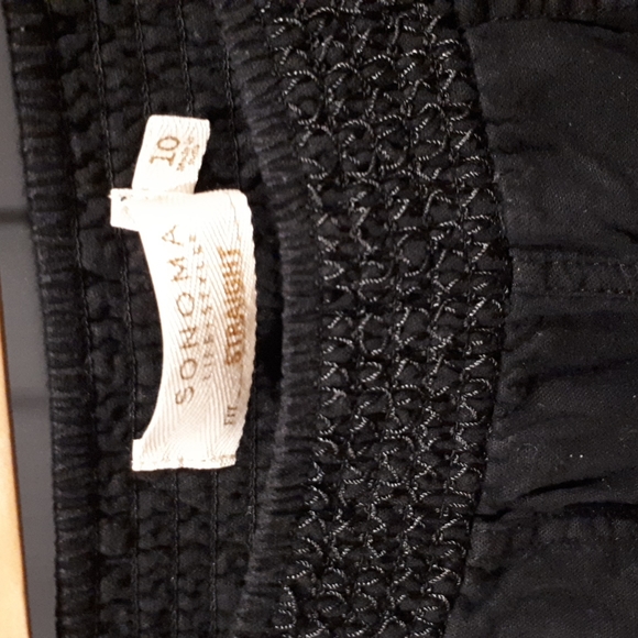 Linen rayon blend elastized waist pants. Size 10 straight leg - Picture 2 of 6